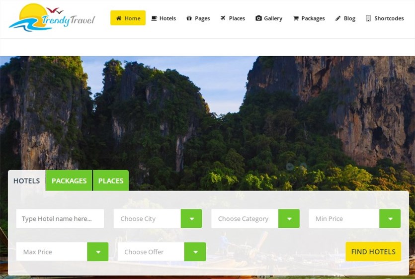 WordPress ajansı için Trendy Travel teması