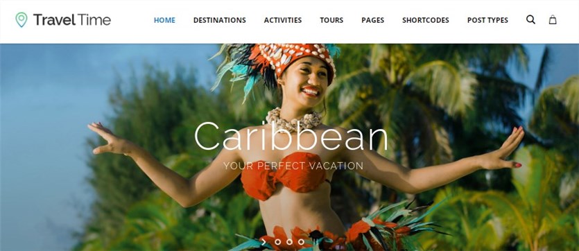 Travel Time agencia de viajes tema WordPress