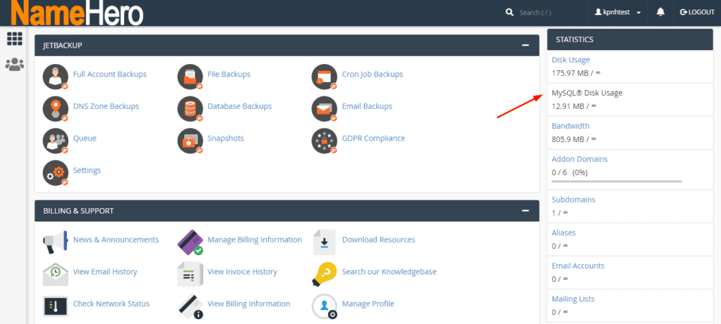 İsim Kahramanı cPanel