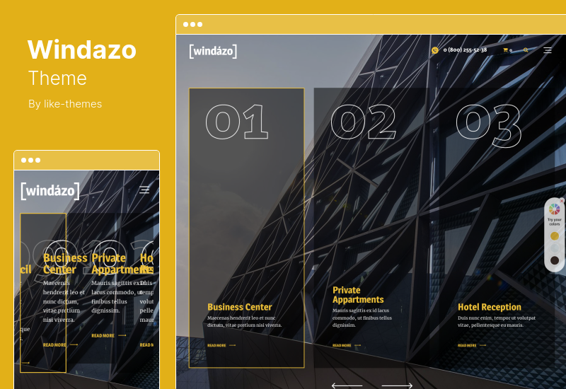 Windazo Theme - Kunststofffenster und -türen WordPress Theme