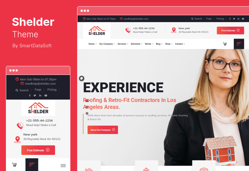 Shelder Theme - Tema de WordPress para servicios de techado