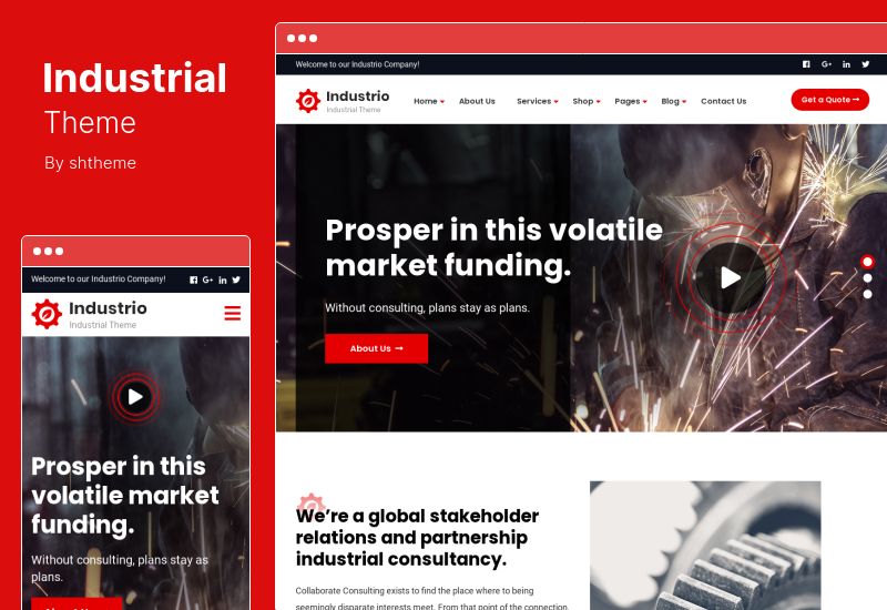 Tema industrial - Tema de WordPress para industria y fábrica