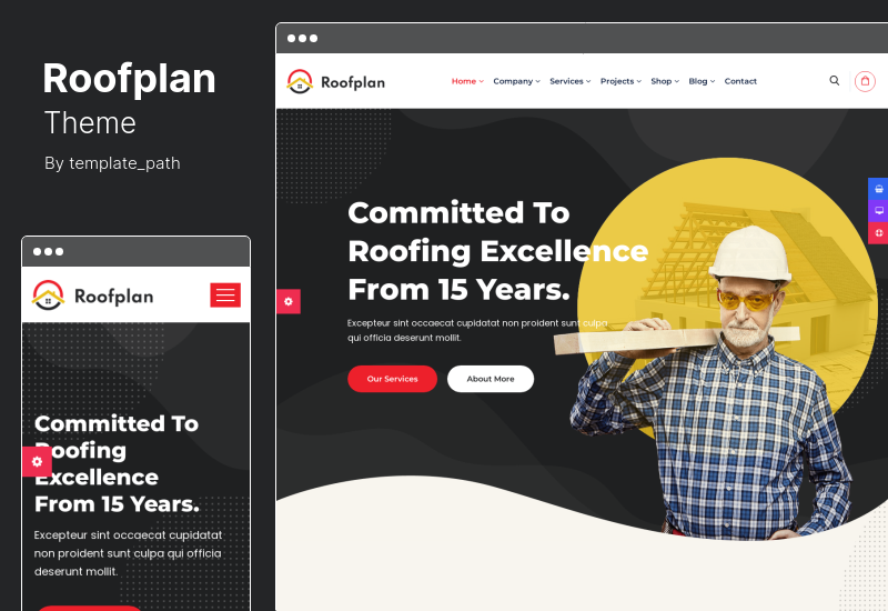 Tema Roofplan - Tema WordPress Layanan Atap