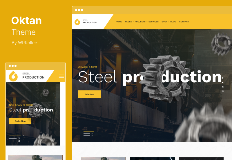 Oktan Theme - Tema WordPress Industri Minyak & Gas