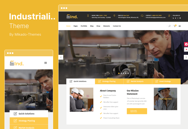 Tema Industrialist - Tema WordPress pentru industrie și producție