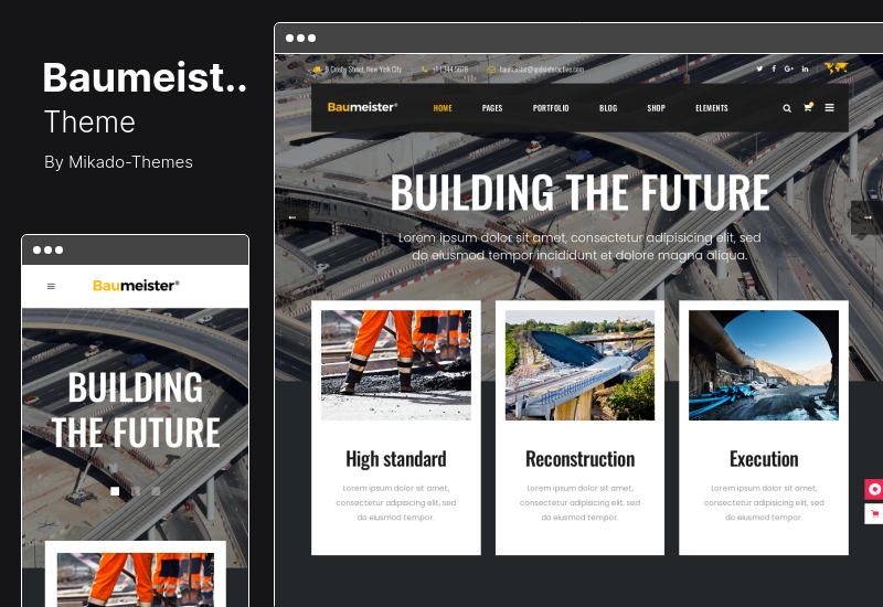 Baumeister Theme - Tema WordPress untuk Industri dan Manufaktur