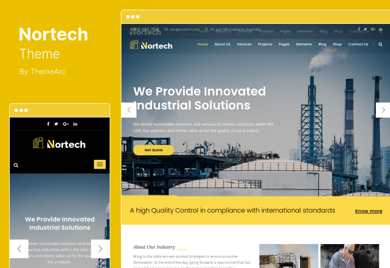 Tema Nortech - Tema WordPress Industri dan Teknik