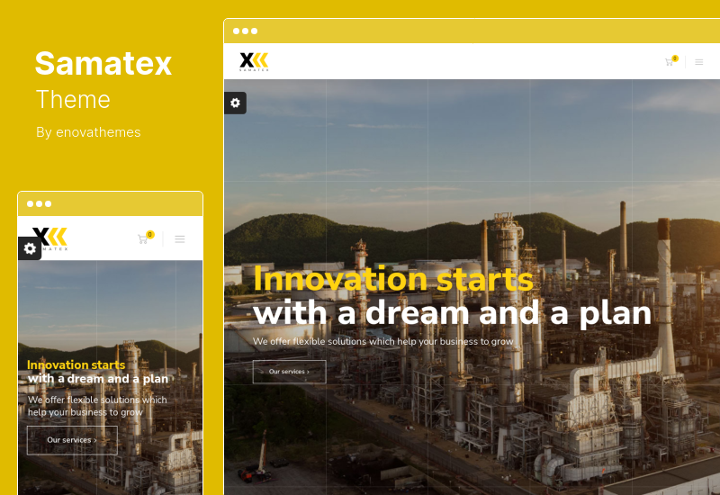 Tema Samatex - Tema industrial de WordPress