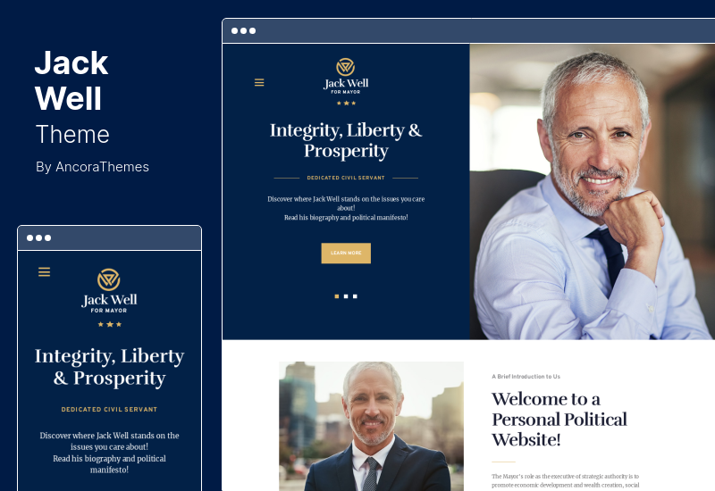 Jack Well Theme - 選挙キャンペーン & 政治的な WordPress テーマ