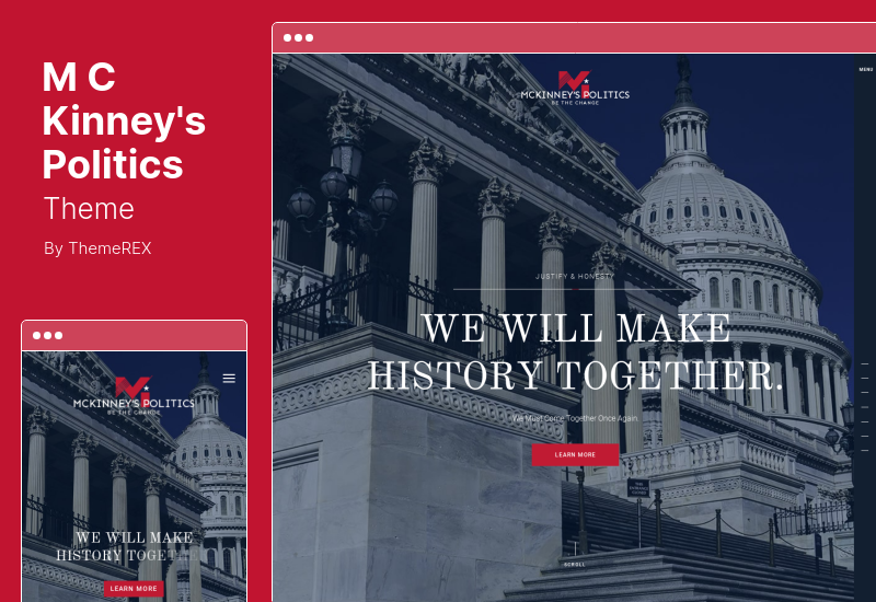 MCKinney's Politics Theme – Wahlkampf & sozialer Aktivismus WordPress Theme