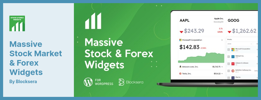 Massive Stock Market & Forex Widgets 插件 - 在您的網站上顯示股票信息