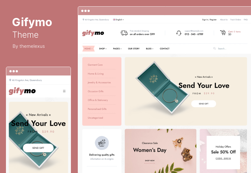 Gifymo 主題 - 禮品店 WordPress 主題