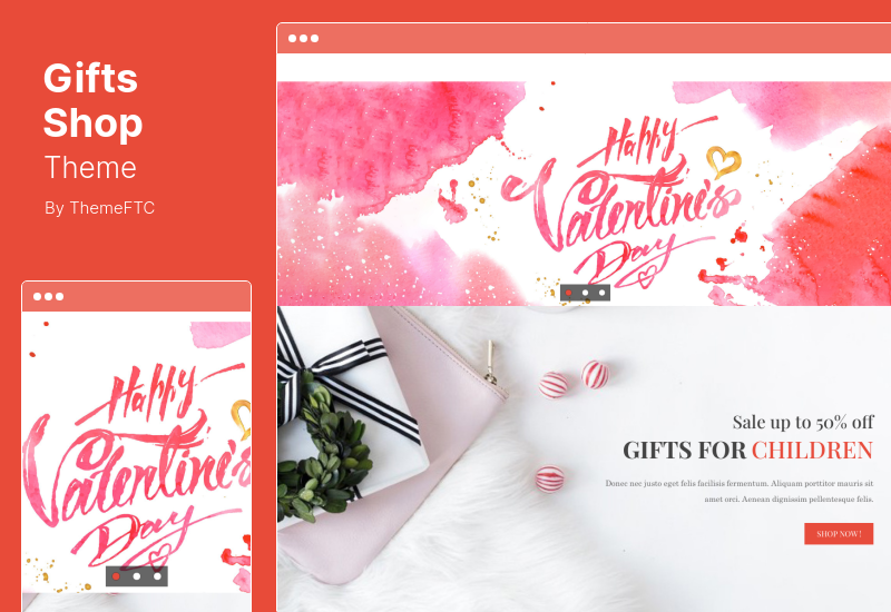 ธีมร้านขายของขวัญ - ของที่ระลึกที่ทำด้วยมือ WooCommerce WordPress Theme