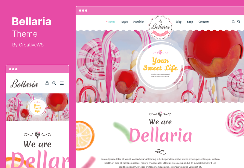 Tema Bellaria - um delicioso tema WordPress para bolos e padaria