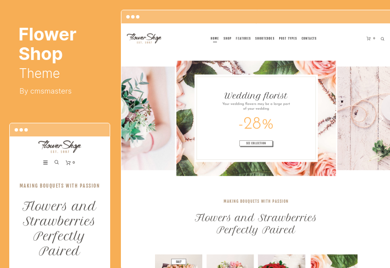 Flower Shop Theme - Dekorationsgeschäft und floristisches WordPress-Thema