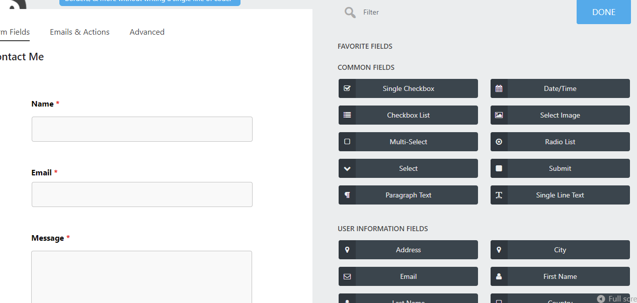 Erstellen Sie ein Kontaktformular in Wordpress 5