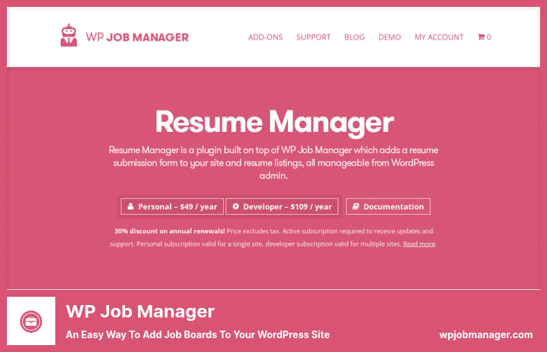 Complemento WP Job Manager: una manera fácil de agregar bolsas de trabajo a su sitio de WordPress