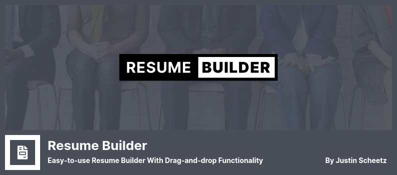 Resume Builder Plugin - Benutzerfreundlicher Resume Builder mit Drag-and-Drop-Funktionalität