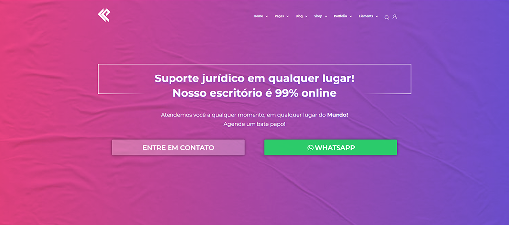 PRJur, um site de escritório de advocacia flexível e corporativo