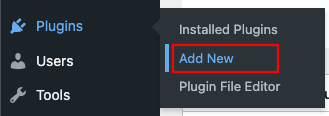 Sélection du plugin Ajouter un nouveau