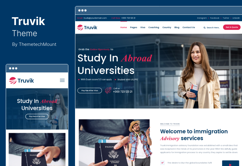 Truvik Theme – Einwanderungsberatung WordPress Theme