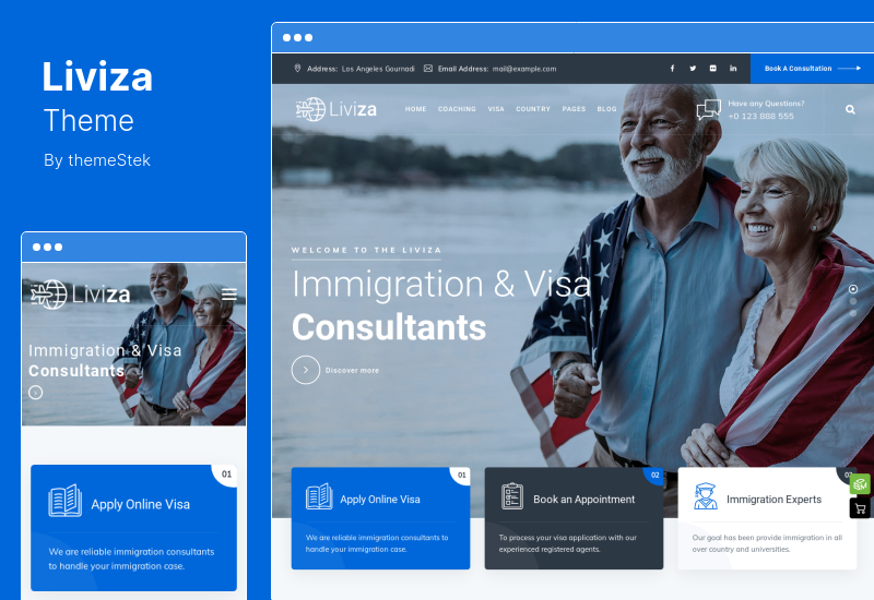 Tema Liviza - Tema WordPress de consultanță în imigrare