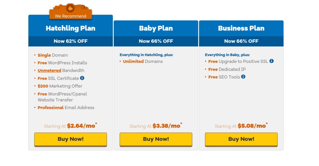 precios hostgator