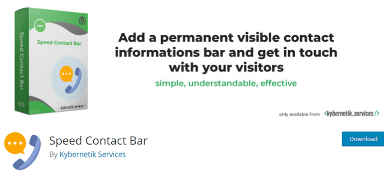 Плагин Speed ​​​​Contact Bar для WordPress