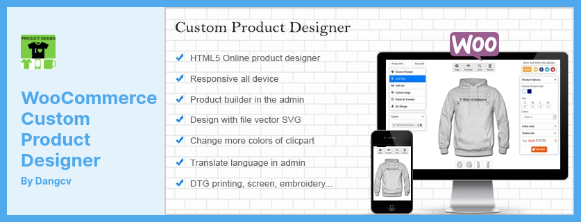 WooCommerce Custom Product Designer 插件 - 銷售定製印刷產品的完整業務解決方案