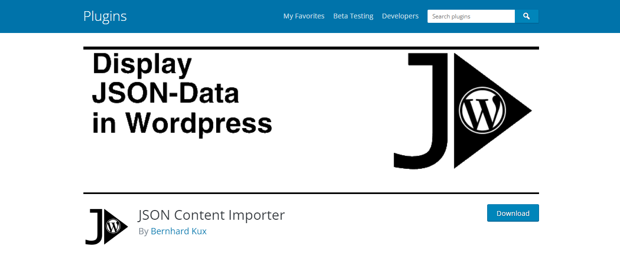 JSON Content Importer - WordPress-Import-Export-Plugins