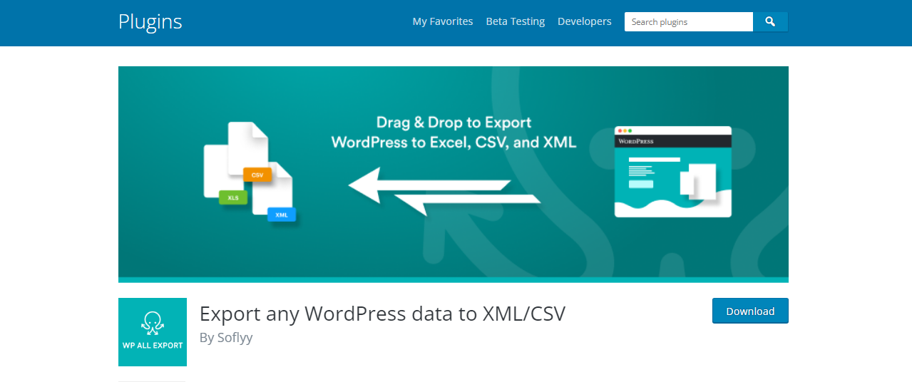 WP All Export - إضافات تصدير استيراد WordPress