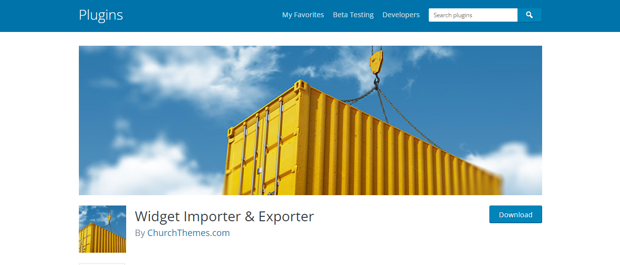 WordPress Import-Export-Plugins - Widget Importer & Exporter