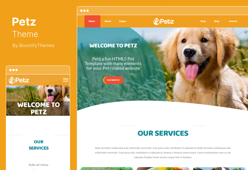 Petz Theme - Tema WordPress para Cuidados com Animais de Estimação e Veterinária