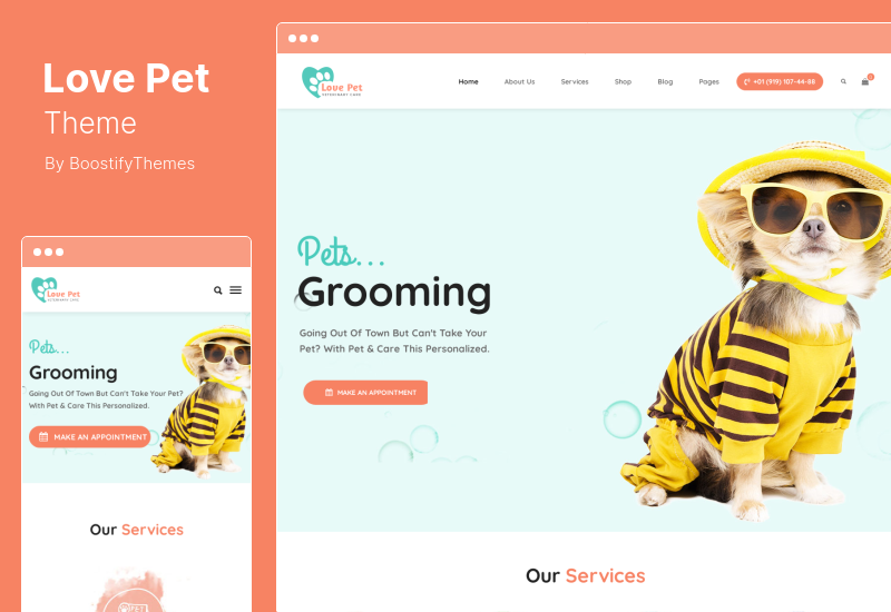 Tema LovePet - Tema WordPress para Pet Shop e Veterinário