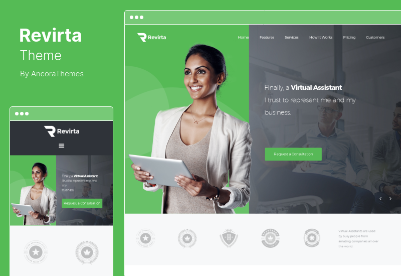 Revirta Theme - Tema WordPress de Assistente Virtual Pessoal e Secretária