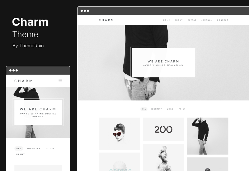 Thème Charme - Portfolio pour freelances et agences Thème WordPress