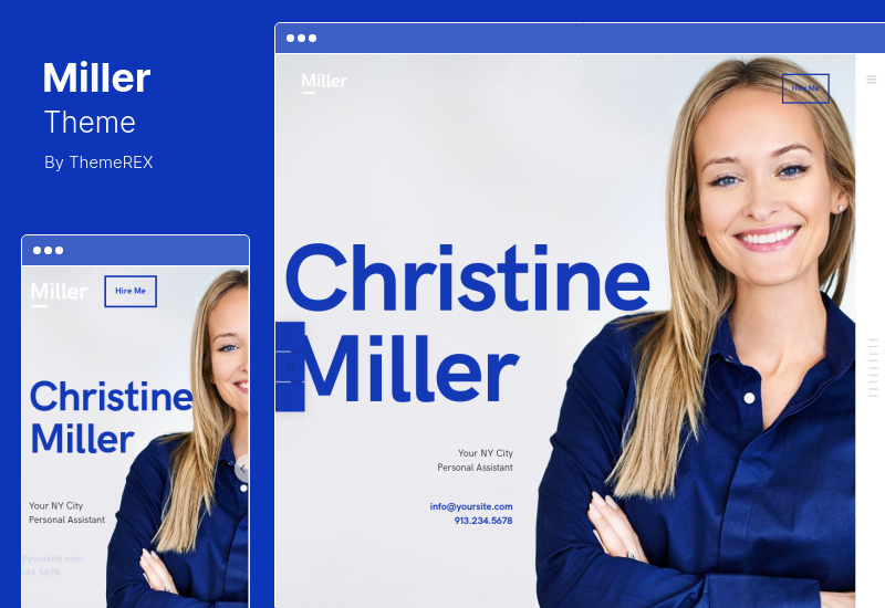 Tema Miller - Tema WordPress pentru asistent personal și servicii administrative