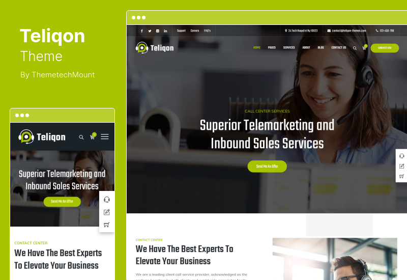 Teliqon Theme – Call Center & Telemarketing WordPress Theme