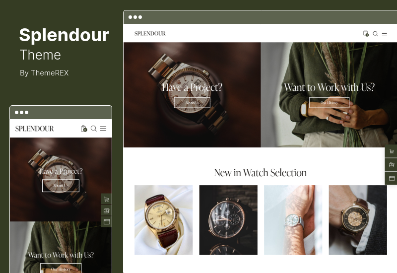 Splendor Theme - Tema de WordPress para joyas y relojes