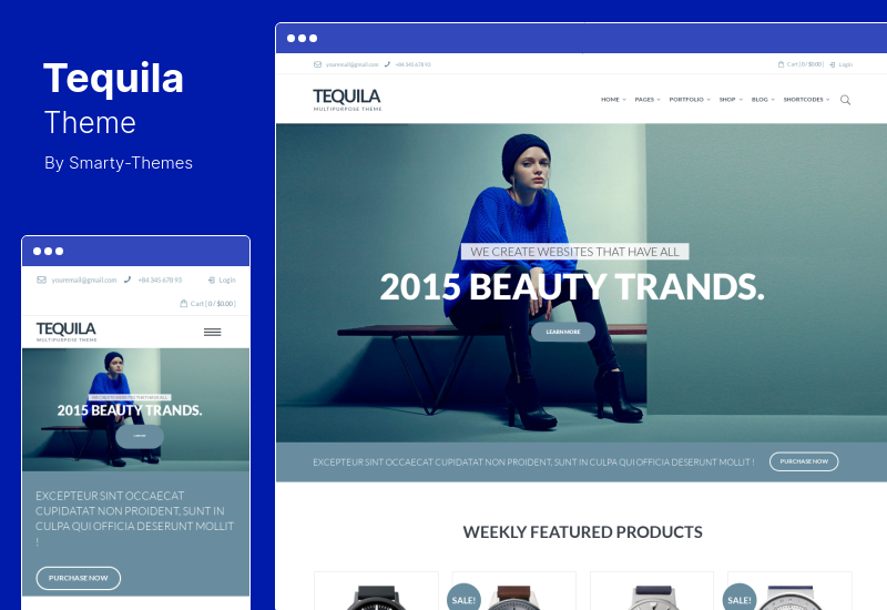 Tequila Theme — unikalny uniwersalny motyw WooCommerce