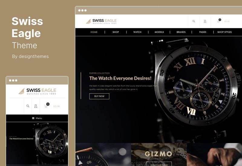 SwissEagle 主題 - Watch Store WordPress 主題