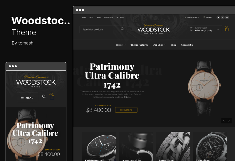 ธีม Woodstock - ธีม WooCommerce ของร้านค้าอิเล็กทรอนิกส์