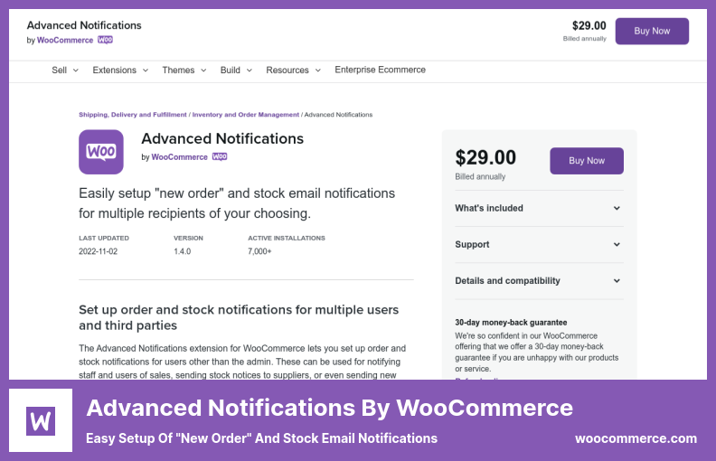 WooCommerce プラグインによる高度な通知 - u0022New Orderu0022 および在庫メール通知の簡単な設定