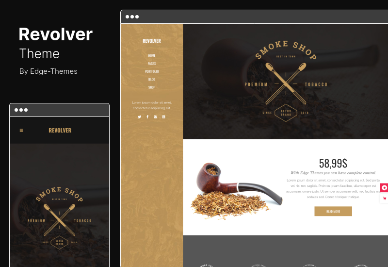 Tema Revolver - Studio Tato dan Tema Barbershop WordPress