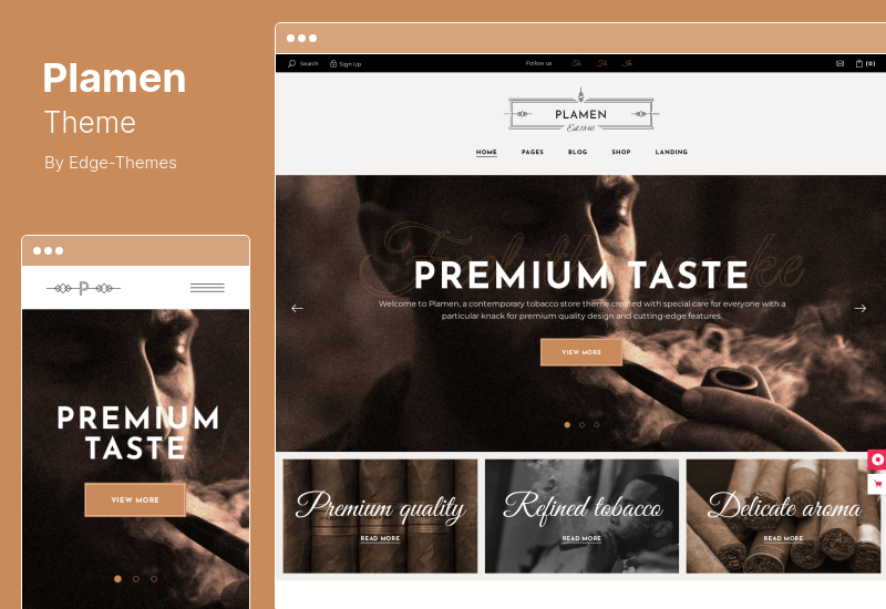 Tema Plamen - Tema WooCommerce Magazin de tutun