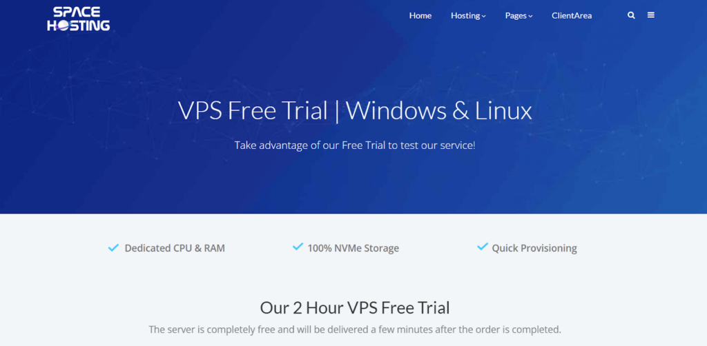 vps gratuito di 2 ore