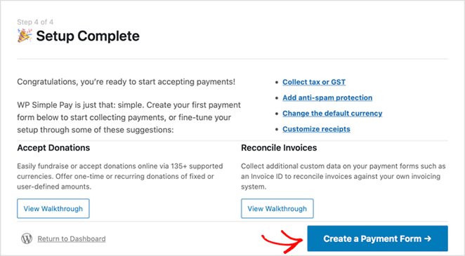 Create a payment form