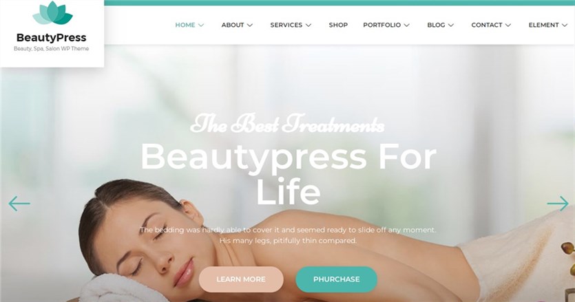 Szablon salonu BeautyPress WordPress