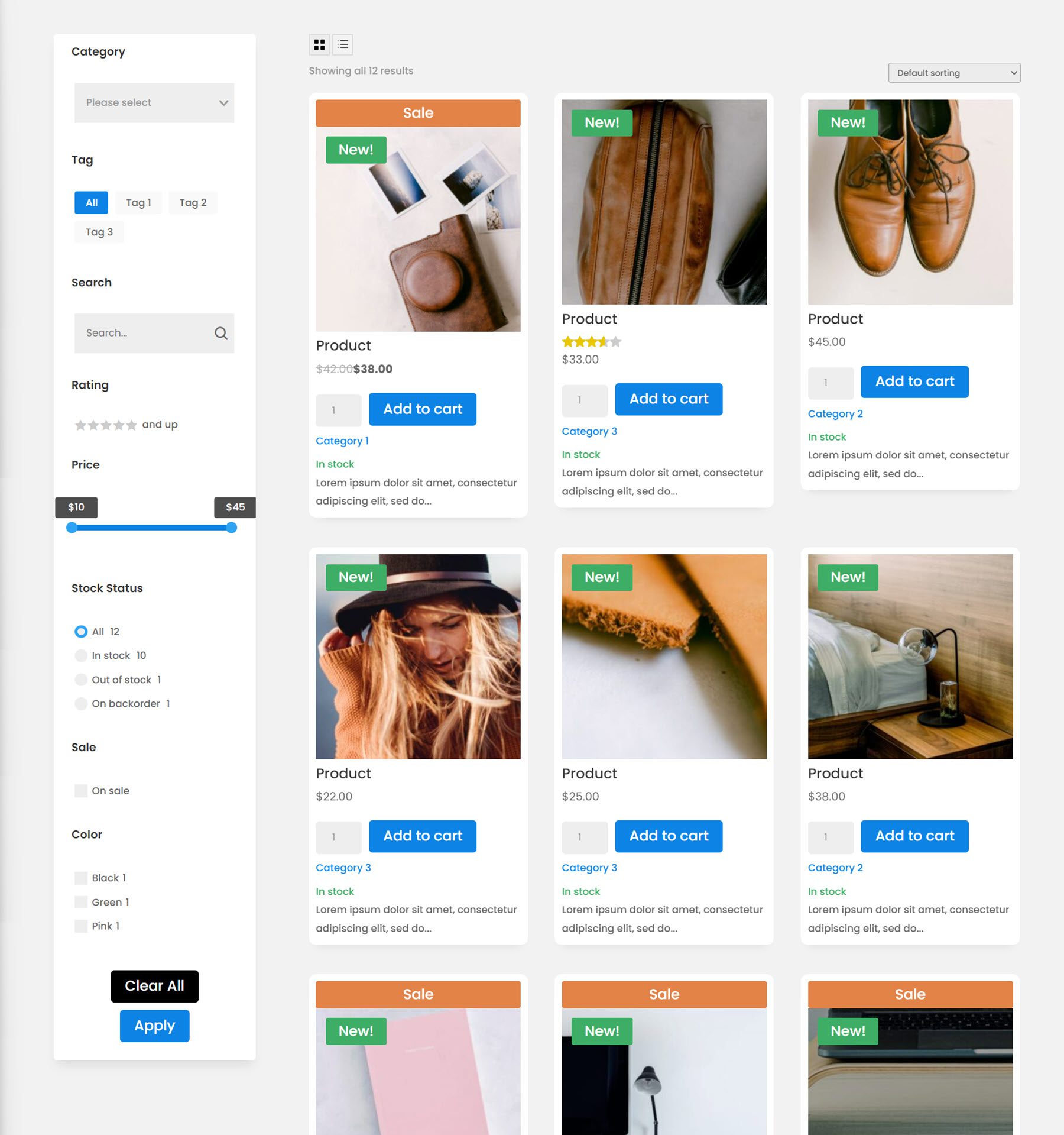 Divi Plugin Highlight Conception de la page de la boutique Divi Shop Builder