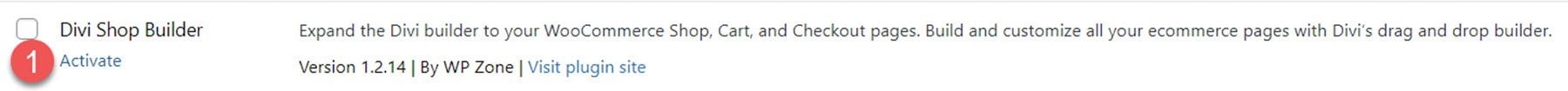 Sorot Plugin Divi Divi Shop Builder Aktifkan